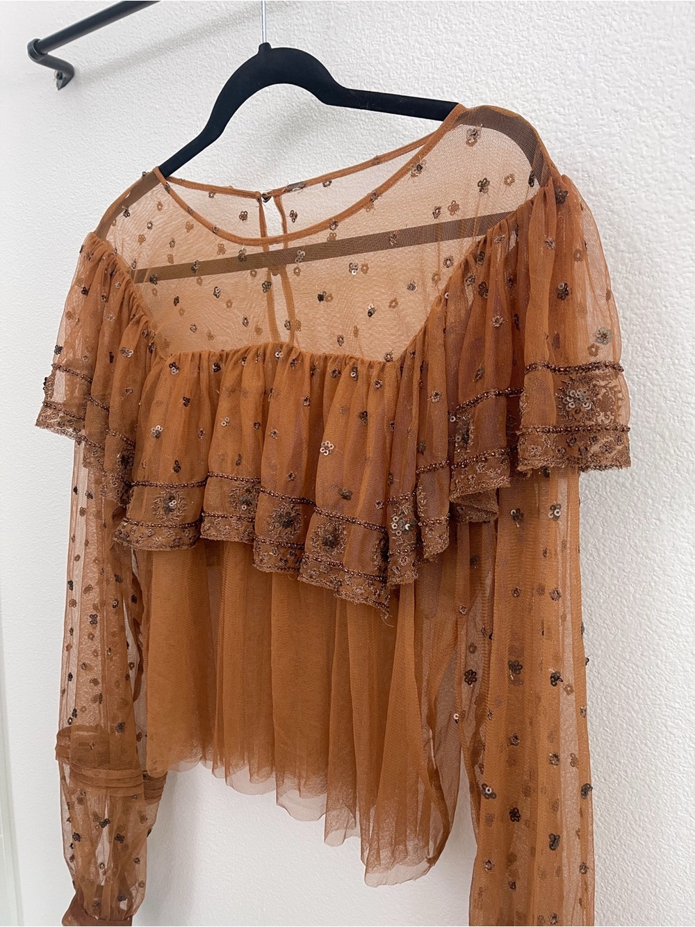 Free People Mesh Top - Feminine Romantic Adorable - Picture 3 of 7